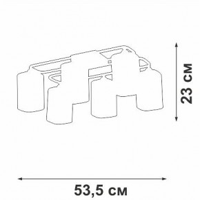 Потолочная люстра Vitaluce V3092 V3092-1/6PL в Краснокамске - krasnokamsk.ok-mebel.com | фото 4