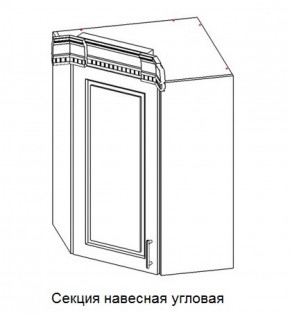 Секция навесная угловая "Верона" (600*600) в Краснокамске - krasnokamsk.ok-mebel.com | фото
