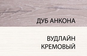 Шкаф 1D, OLIVIA, цвет вудлайн крем/дуб анкона в Краснокамске - krasnokamsk.ok-mebel.com | фото 3