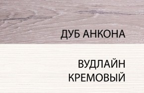 Шкаф 1DZ, OLIVIA, цвет вудлайн крем/дуб анкона в Краснокамске - krasnokamsk.ok-mebel.com | фото 3