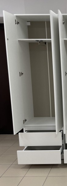 Шкаф 2-ств. с 2 ящиками и вешалкой "Бьянко" в Краснокамске - krasnokamsk.ok-mebel.com | фото 2