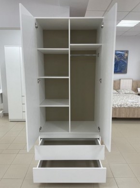 Шкаф 2-ств. с 2 ящиками "Бьянко" в Краснокамске - krasnokamsk.ok-mebel.com | фото 2