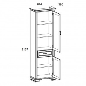 Шкаф 2D1S, MONAKO, цвет Сосна винтаж/дуб анкона в Краснокамске - krasnokamsk.ok-mebel.com | фото 3