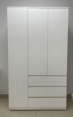 Шкаф 3-ств. с 3 ящиками "Бьянко" в Краснокамске - krasnokamsk.ok-mebel.com | фото 3