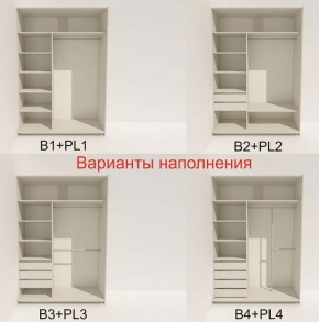 Шкаф-купе 1400 серии SOFT D8+D2+B2+PL4 (2 ящика+F обр.штанга) профиль «Капучино» в Краснокамске - krasnokamsk.ok-mebel.com | фото 4