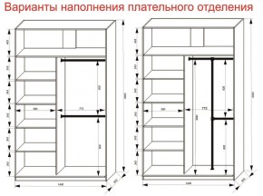 Шкаф-купе 1400 серии SOFT D8+D2+B2+PL4 (2 ящика+F обр.штанга) профиль «Капучино» в Краснокамске - krasnokamsk.ok-mebel.com | фото 5