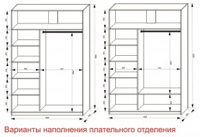 Шкаф-купе 1600 серии SOFT D8+D2+B2+PL4 (2 ящика+F обр.штанга) профиль «Графит» в Краснокамске - krasnokamsk.ok-mebel.com | фото 7