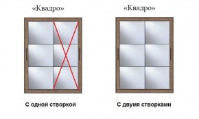 Шкаф-купе №19 Серия 3 Квадро (1500) Ясень Анкор светлый в Краснокамске - krasnokamsk.ok-mebel.com | фото 3