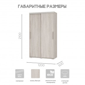 Шкаф-купе ШКК-11 (ясень белый) в Краснокамске - krasnokamsk.ok-mebel.com | фото 7
