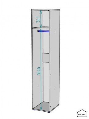 Шкаф Linnea MHR-1 2050х400х510 (Белый-М 11.1.2) в Краснокамске - krasnokamsk.ok-mebel.com | фото 3