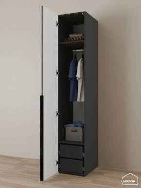 Шкаф Linnea MHR-1-3 2050х400х510 (Графит-М 11.1.25) в Краснокамске - krasnokamsk.ok-mebel.com | фото 5