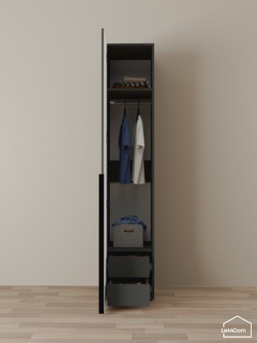 Шкаф Linnea MHR-1-3 2050х400х510 (Графит-М 11.1.25) в Краснокамске - krasnokamsk.ok-mebel.com | фото 6