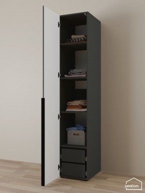 Шкаф Linnea MHR-1-4 2050х400х510 (Графит-М 11.1.25) в Краснокамске - krasnokamsk.ok-mebel.com | фото 5