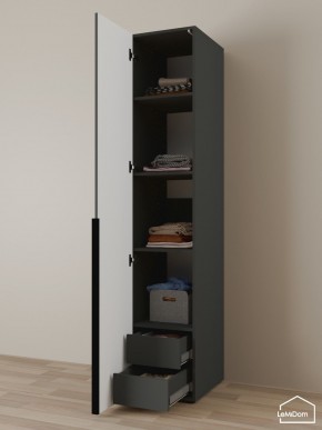 Шкаф Linnea MHR-1-4 2050х400х510 (Графит-М 11.1.25) в Краснокамске - krasnokamsk.ok-mebel.com | фото 6