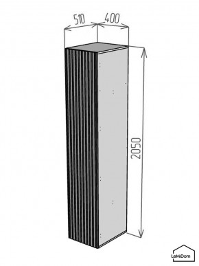 Шкаф Linnea MHR-1PO-4 2050х400х510 (Белый-М 11.1.2) в Краснокамске - krasnokamsk.ok-mebel.com | фото 2