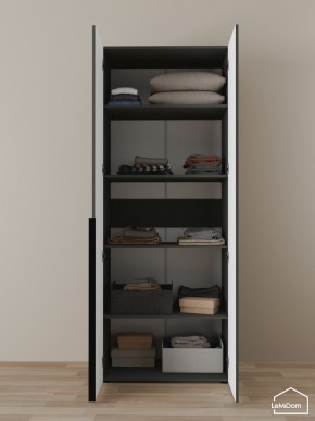 Шкаф Linnea MHR-2-2 2050х800х510 (Графит-М 11.1.25) в Краснокамске - krasnokamsk.ok-mebel.com | фото 4