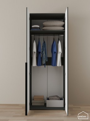 Шкаф Linnea MHR-2 2050х800х510 (Графит-М 11.1.25) в Краснокамске - krasnokamsk.ok-mebel.com | фото 4