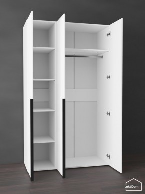 Шкаф Linnea MHR-3-1 2050х1200х510 (Белый-М 11.1.1) в Краснокамске - krasnokamsk.ok-mebel.com | фото 4