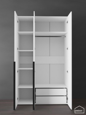 Шкаф Linnea MHR-3-2 2050х1200х510 (Белый-М 11.1.2) в Краснокамске - krasnokamsk.ok-mebel.com | фото 5