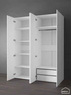 Шкаф Linnea MHR-4PO-2 2050х1600х510 (Белый-М 11.1.2) в Краснокамске - krasnokamsk.ok-mebel.com | фото 5