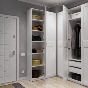 Шкаф МАКС однодверный узкий, цвет белый в Краснокамске - krasnokamsk.ok-mebel.com | фото 4