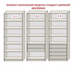 Шкаф распашной серия «ЗЕВС» (PL3/С1/PL2) в Краснокамске - krasnokamsk.ok-mebel.com | фото 6