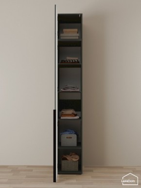 Шкаф с антресолью Linnea MHR-1A-2 2450х400х510 (Графит-М 11.1.25) в Краснокамске - krasnokamsk.ok-mebel.com | фото 4