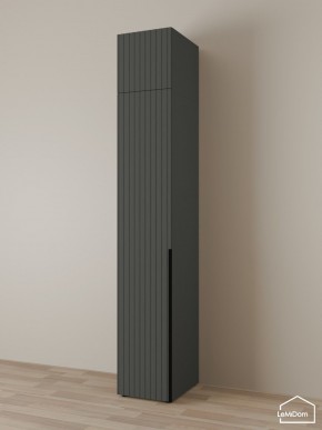Шкаф с антресолью Linnea MHR-1A-4 2450х400х510 (Графит-М 11.1.25) в Краснокамске - krasnokamsk.ok-mebel.com | фото
