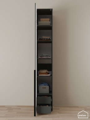 Шкаф с антресолью Linnea MHR-1A-4 2450х400х510 (Графит-М 11.1.25) в Краснокамске - krasnokamsk.ok-mebel.com | фото 4