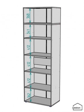 Шкаф с антресолью Linnea MHR-2A-2 2450х800х510 (ДВ-М 11.1.25) в Краснокамске - krasnokamsk.ok-mebel.com | фото 3