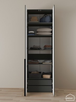 Шкаф с антресолью Linnea MHR-2A-3 2450х800х510 (Графит-М 11.1.25) в Краснокамске - krasnokamsk.ok-mebel.com | фото 5