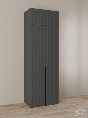 Шкаф с антресолью Linnea MHR-2A-4 2450х800х510 (Графит-М 11.1.25) в Краснокамске - krasnokamsk.ok-mebel.com | фото