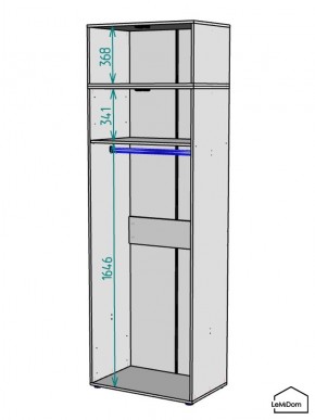 Шкаф с антресолью Linnea MHR-2POA-1 2450х800х510 (Белый-М 11.1.1) в Краснокамске - krasnokamsk.ok-mebel.com | фото 3