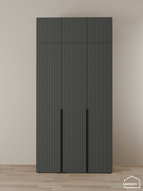 Шкаф с антресолью Linnea MHR-3A-1 2450х1200х510 (Графит-М 11.1.25) в Краснокамске - krasnokamsk.ok-mebel.com | фото