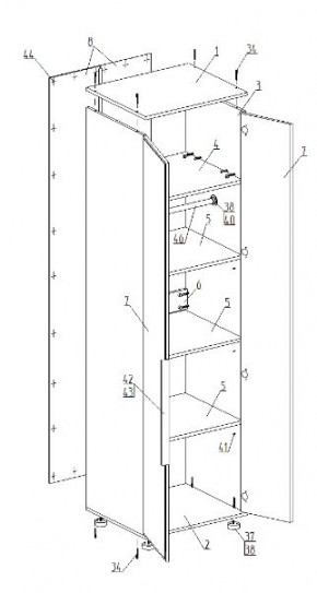 Спальный гарнитур "Лео" (модульный) в Краснокамске - krasnokamsk.ok-mebel.com | фото 10