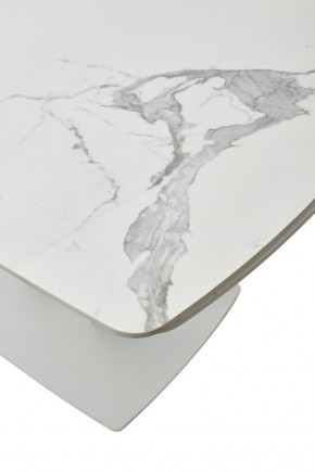 Стол ALATRI 120 GLOSS STATUARIO WHITE SOLID CERAMIC / WHITE, ®DISAUR в Краснокамске - krasnokamsk.ok-mebel.com | фото 10