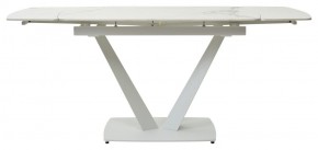 Стол ALATRI 120 GLOSS STATUARIO WHITE SOLID CERAMIC / WHITE, ®DISAUR в Краснокамске - krasnokamsk.ok-mebel.com | фото 4