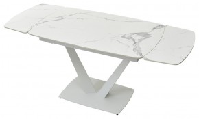 Стол ALATRI 120 GLOSS STATUARIO WHITE SOLID CERAMIC / WHITE, ®DISAUR в Краснокамске - krasnokamsk.ok-mebel.com | фото 6