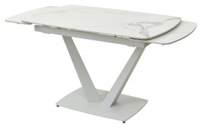 Стол ALATRI 120 GLOSS STATUARIO WHITE SOLID CERAMIC / WHITE, ®DISAUR в Краснокамске - krasnokamsk.ok-mebel.com | фото 8
