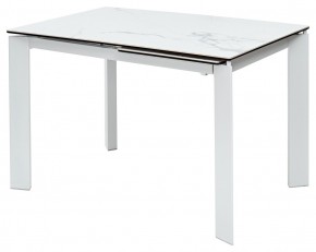 Стол CORNER 120 MATTE STATUARIO Белый мрамор матовый керамика, стекло/ белый каркас, ®DISAUR в Краснокамске - krasnokamsk.ok-mebel.com | фото 2
