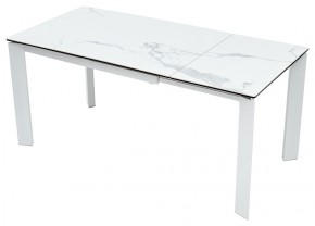 Стол CORNER 120 MATTE STATUARIO Белый мрамор матовый керамика, стекло/ белый каркас, ®DISAUR в Краснокамске - krasnokamsk.ok-mebel.com | фото 3