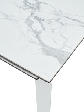 Стол CORNER 120 MATTE STATUARIO Белый мрамор матовый керамика, стекло/ белый каркас, ®DISAUR в Краснокамске - krasnokamsk.ok-mebel.com | фото 6