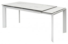 Стол CREMONA 140 HIGH GLOSS STATUARIO Белый мрамор глянцевый, керамика/ белый каркас, ®DISAUR в Краснокамске - krasnokamsk.ok-mebel.com | фото 7