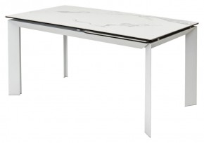 Стол CREMONA 140 HIGH GLOSS STATUARIO Белый мрамор глянцевый, керамика/ белый каркас, ®DISAUR в Краснокамске - krasnokamsk.ok-mebel.com | фото 9