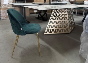 Стол ENNA 220 KL-188 Контрастный мрамор матовый, итальянская керамика/ каркас цвета шампань, ®DISAUR в Краснокамске - krasnokamsk.ok-mebel.com | фото 7