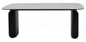 Стол NORD 200 TL-102 Бежевый мрамор, испанская керамика / черный каркас, ®DISAUR в Краснокамске - krasnokamsk.ok-mebel.com | фото 4