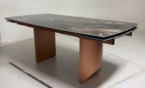 Стол ПУАНТО 200 TITANIUM LAWA NERO, керамика / МЕДЬ каркас М-City в Краснокамске - krasnokamsk.ok-mebel.com | фото 3
