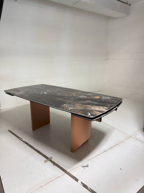 Стол ПУАНТО 200 TITANIUM LAWA NERO, керамика / МЕДЬ каркас М-City в Краснокамске - krasnokamsk.ok-mebel.com | фото 4