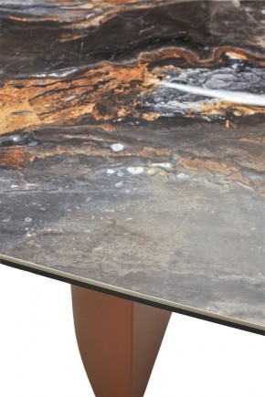 Стол ПУАНТО 200 TITANIUM LAWA NERO, керамика / МЕДЬ каркас М-City в Краснокамске - krasnokamsk.ok-mebel.com | фото 7