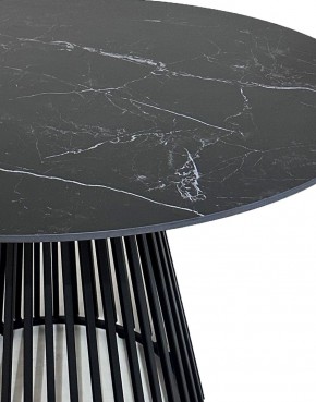 Стол TERNI 120 MATT BLACK MARBLE SOLID CERAMIC Черный мрамор матовый, керамика /Черн.каркас, ®DISAUR в Краснокамске - krasnokamsk.ok-mebel.com | фото 4